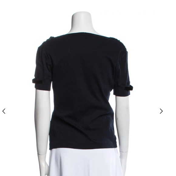 Dolce & Gabbana Cowl Neck Short Sleeve Top size S/M Blouse Formal - Picture 3 of 8